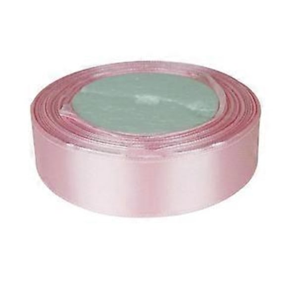 1 tum bred färgad satängband sömnad 25 yards bröllop födelsedagsfest dekoration Qinhai (Rosa)
