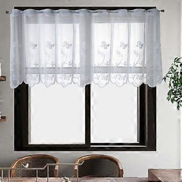 Tulles Baggrunds Draperinger Gardin Multifunktionel Vinduesgardin til Soveværelse Køkkenindretning (90*90)