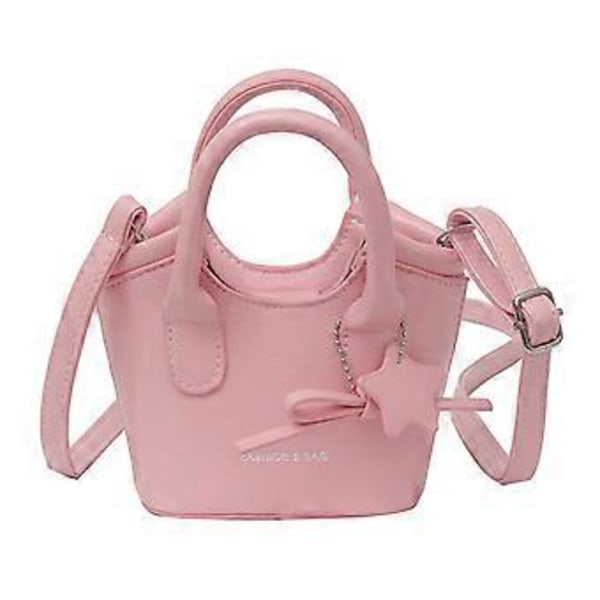 Muodikas olkalaukku, muoti PU-nahkalaukku, matka crossbody-laukku, rento ostoslaukku jokapäiväiseen käyttöön, pinkki (pinkki)