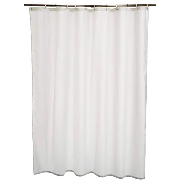 Duschdraperi i polyester, vitt duschdraperi, duschdraperi