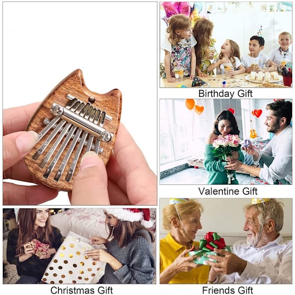 Kalimba Tommelfingerklaver, Massivt Træ Fingerklaver, Bærbar Musik Tommelfingerklaver, Tommelfingerklaver, Portab
