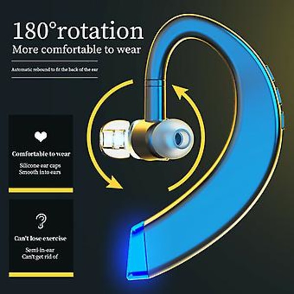 Trådløs Bluetooth 5.0 Ørepropp Støyreduserende Kjøre Trucker Headset Ørepropper (Blå)