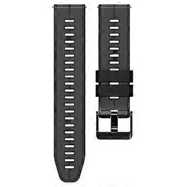 Silikonarmband till klocka 22mm (Kolgrå Svart)