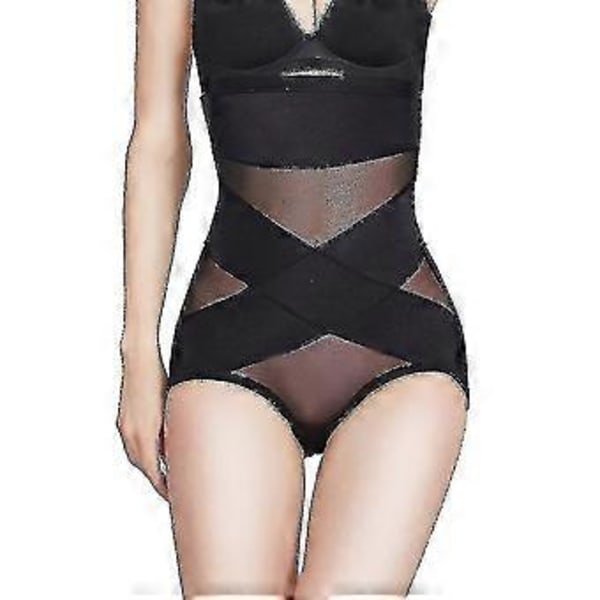 Højtaljet Kompressionsformerende Shapewear Bukser Slankende Korset Maveformende Bukser Jinyu (2XL Sort)
