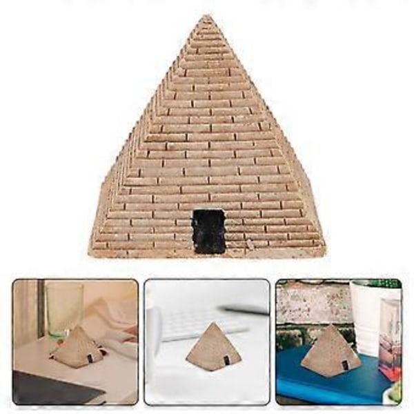 2 stk. Kreativ Pyramide Udsmykning Skrivebord Harpiks Pyramide Ornament Pyramide Dekor