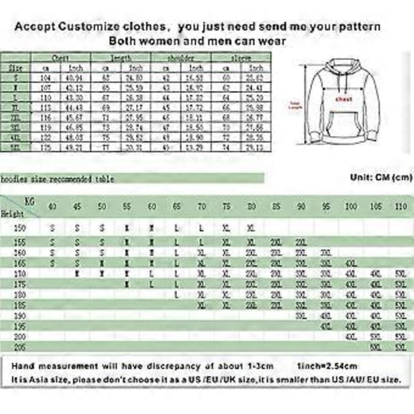 Naruto Akatsuki organisation 3D Printede Hættetrøjer Hætte Pullover Sweatshirt (M)