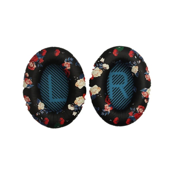 （Blomster + Blå）Utskiftbare øreputer for Bose QuietComfort QC15 QC