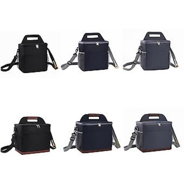 100% uusi, lämpöeristetyt lounaslaatikot, eristetty kannettava luova suuri kapasiteetti unisex monivärinen Oxford-kangaskassi (16L 5)