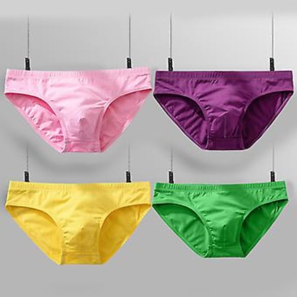 Fianao Herrar Boxershorts Stretchiga Andningsbara Enfärgade Män Underkläder för Dagligt Liv (3XL Svart)