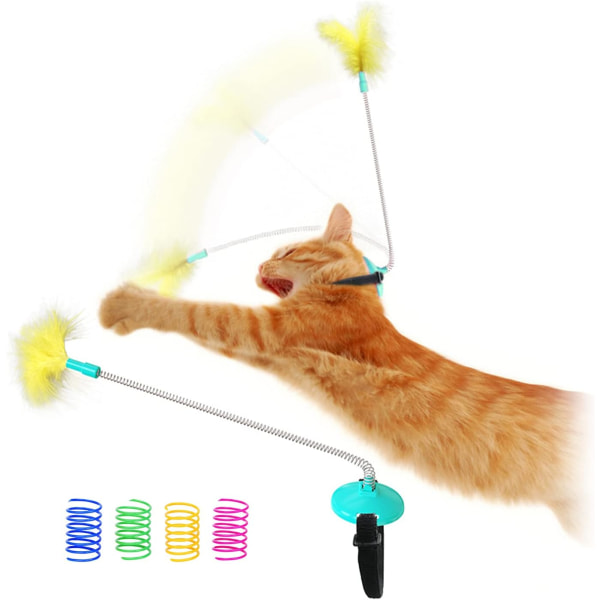 Cat Spring Toy Head-Mounted Cat Training Toy for Maintaining Good