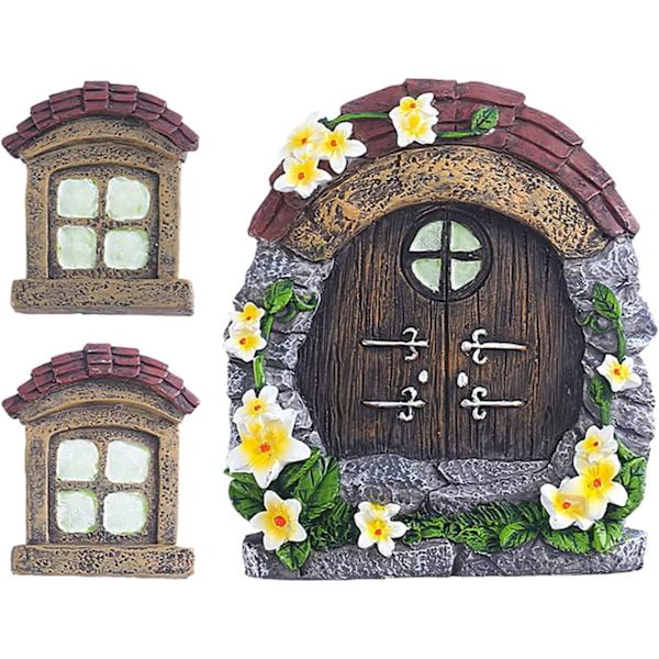 (Fliser) Feernes Have Dør Miniature Dør til Træer Hus Acce
