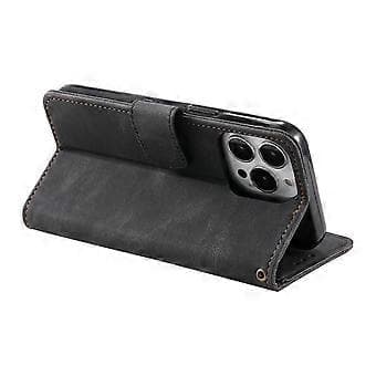 Nail Skin Feel Læderetui til iPhone 16 Pro (Sort)