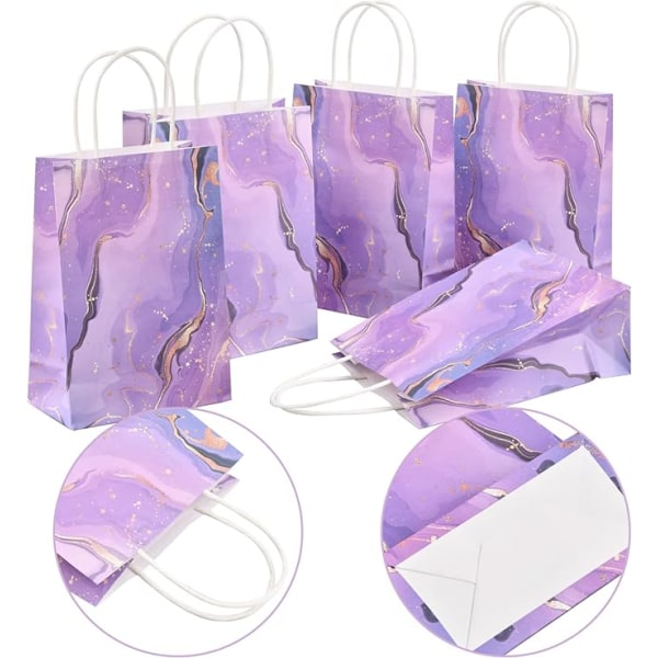 12PCS Paper Gift Bags, Gift Bags with Handles, Paper Party Bag, C