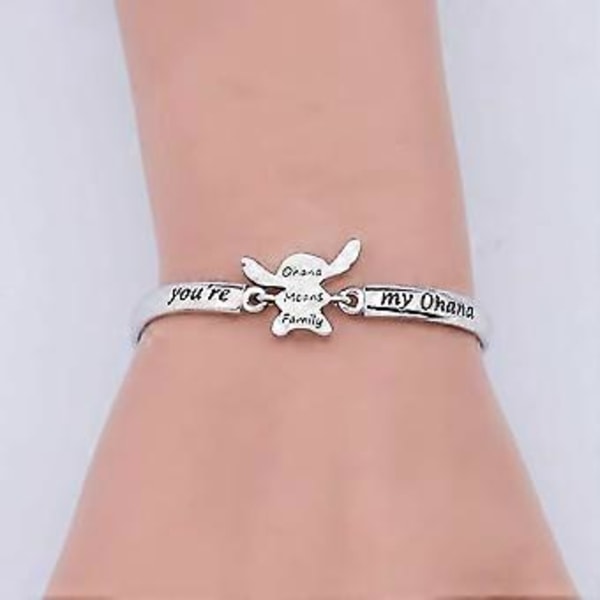 Ohana Armbånd Tegneseriegave Du er min Ohana Armbånd Betyr Familie Hawaiiansk Smykke til Familie Bestevenner BFF Smykke