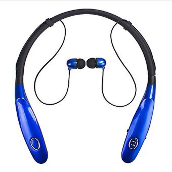 Trådløse Bluetooth 5.0 hodetelefoner for iPhone Samsung Android (Blå)