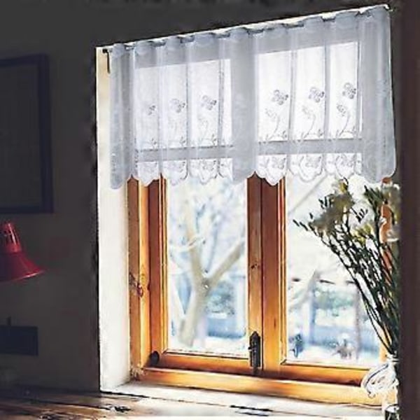 Tyll Bakgrunn Draperinger Gardin Multifunksjonell Vindusgardin for Soverom Kjøkken Dekor (130*45)