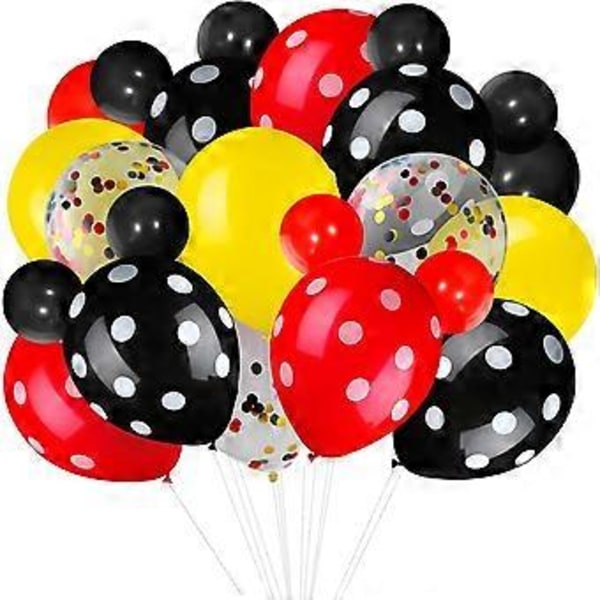 75 Styk Mus Farvede Balloner Konfetti Balloner Polka Dot Balloner Latex Festballoner Ballon Girland til Halloween Babyshower Bryllup Mus Født