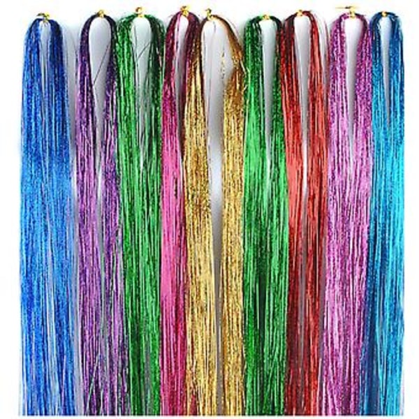 JUSCH 36 tum Hårtinsel Glittrande Glitter Tinsel Fehår Förlängningar Värmebeständig Fest Höjdpunkt, WZ-304R