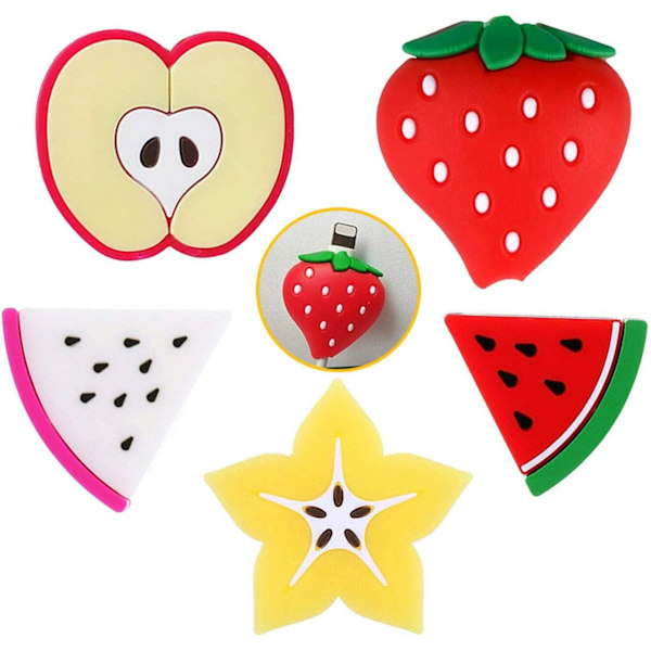 10 st söta fruktkabelskydd Kabelbitsskydd Chargin
