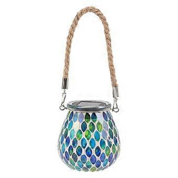 Solar Mosaic Mason Jar Lys Dekorativ Utendørs Solar Mason Jar Lampe for Hage