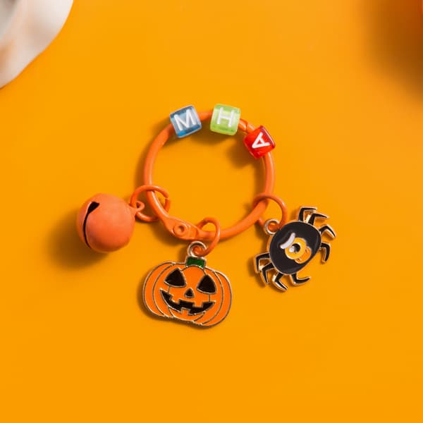 Halloween Spøgelse, Nisse og Græskar Heksehat Nøglering - B
