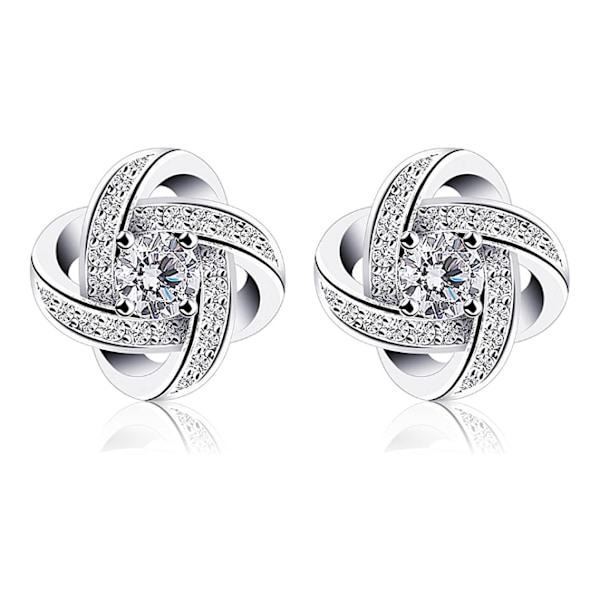 Örhängen Dam Stud Örhängen Vit Diamant (Kopparpläterad med