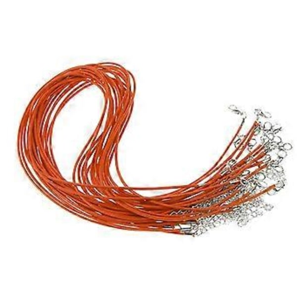 20 Stykker DIY Håndlavet Halskæde Snor Reb Smykkefremstillingsmaterialer (Orange)