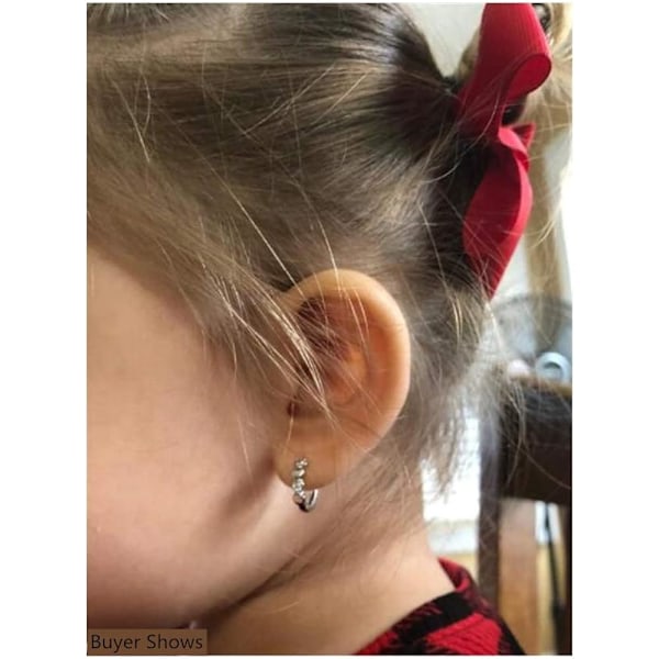 Cubic Zirconia Sleeper Små Hoops Øreringe til Damer Pige Brusk