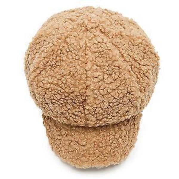 Konstnär Målare Lammull Basker Hatt Enfärgad Hatt Utomhus Fritid Åttkantig Hatt Gåva till Par Flickvän Vän Älskare Beige( Beige)