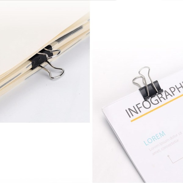 Mini Piirtoklipsu Nitoja Metalliklipsu, 50 kpl (19mm)*