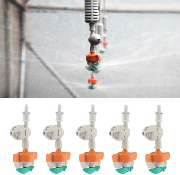 5 kpl pyörivä sprinkler anti-drip ripustussuihkulla