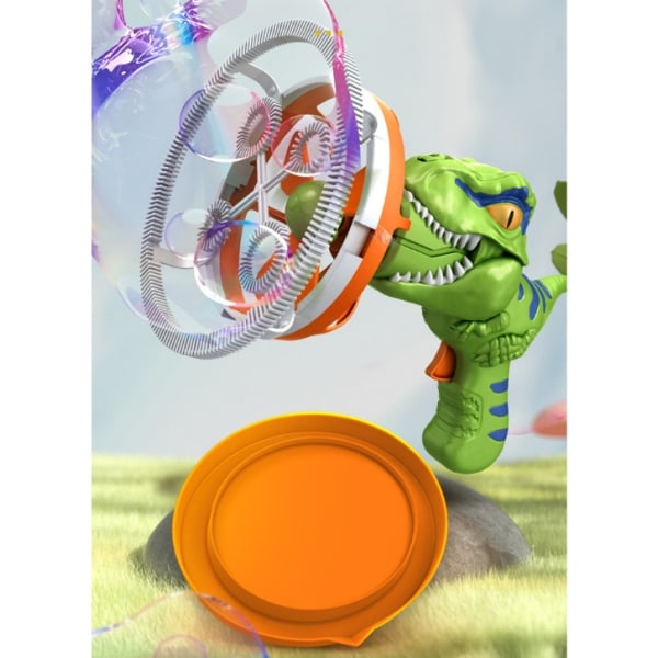 Bubble Machine, Dinosaur Bubble Blower with Solutions Portable