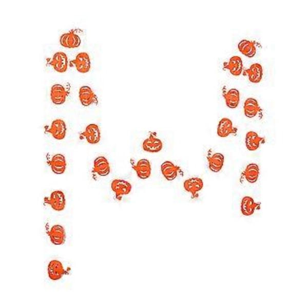 Kurpitsa Viirinauha Koristeellinen Juuttikangasviiri Juhlatarvikkeet Halloween-koristeluun (Oranssi)