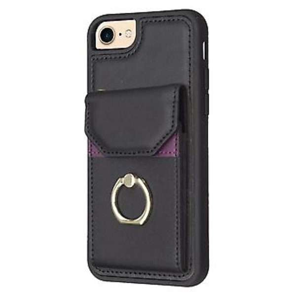 Organ Card Bag -puhelimen kuori iPhone SE 2022 / 2020 / 8 / 7 (Musta)