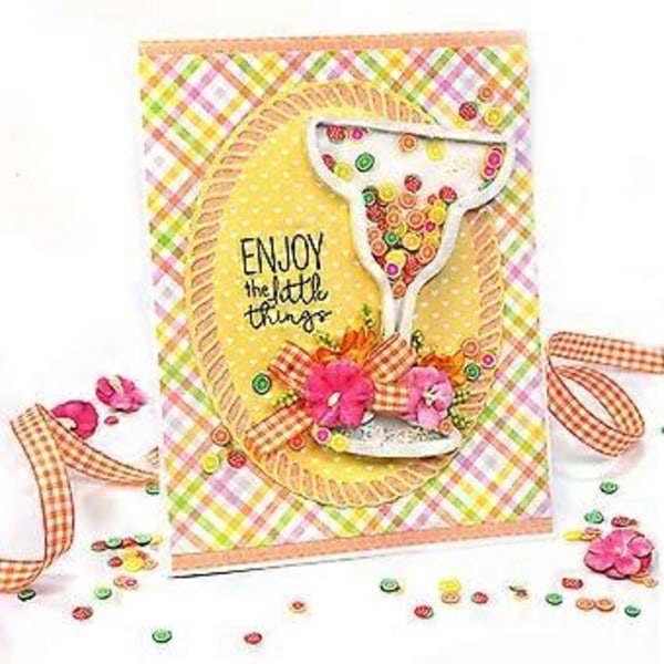 Vinflaska Skärformar Schablon Scrapbooking DIY Album Stämpel Papper Kort