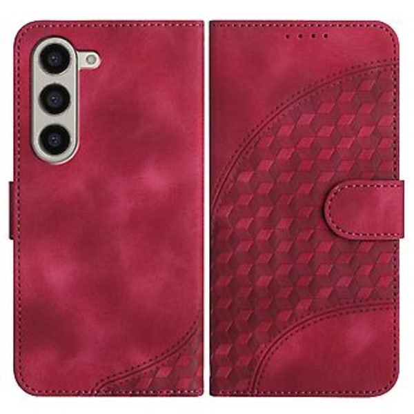 Elefantpräglad PU-fodral för Samsung Galaxy Z Fold5 5G (Roseröd)