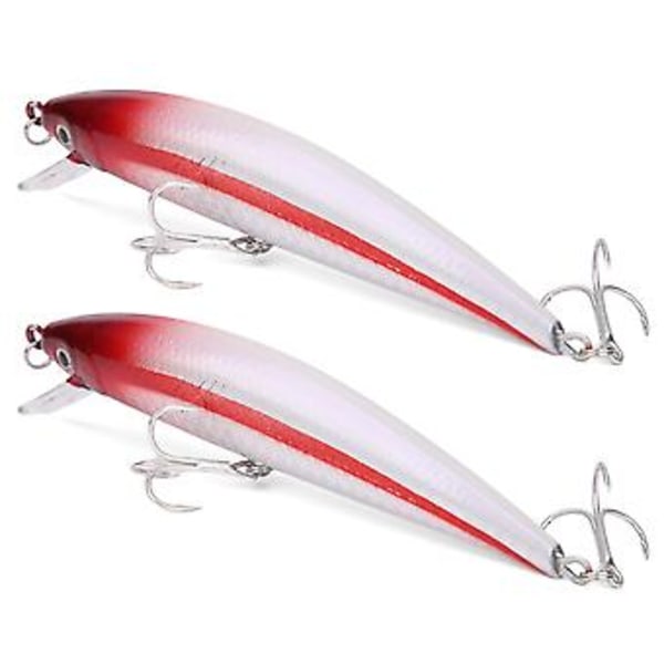 2 STK Synkende Minnow Lokkemad Tungeplade Kunstig Simulation Livagtig Agn Fiskegrej