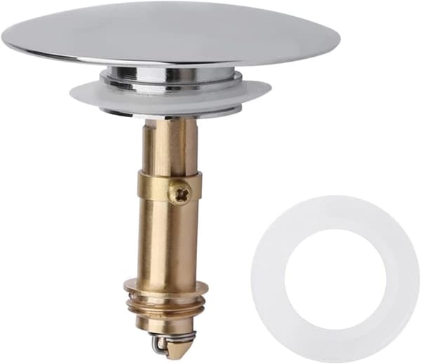 66mm Klikk-klakk-propp for kjøkkenvask, baderomsvask, baderomsvask, forkrommet solid