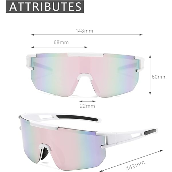 Polariserade cykelglasögon, landsvägscykelglasögon, herrsportglasögon för damer, vindtät och anti-dim A