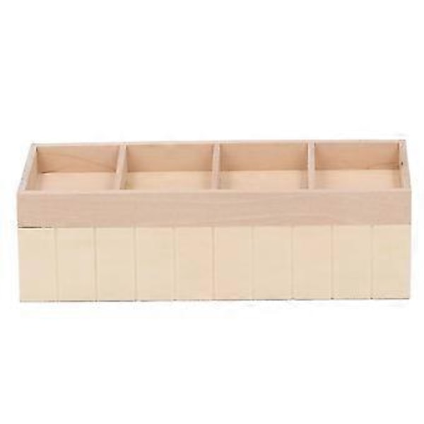 1:12 Skala Dockhus Fruktstånd Miniatyr Display DIY Målning 4 Fack Björk Trä Dockhus Frukt Grönsakshylla