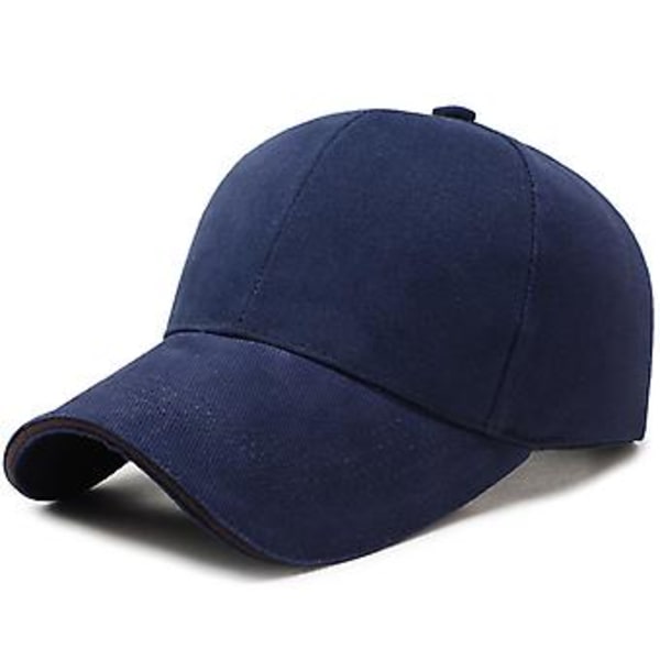 Unisex Baseballkeps för Herrar och Damer, Enfärgad, Sport, Hip Hop, Visirhatt, Strapback, (Marinblå)