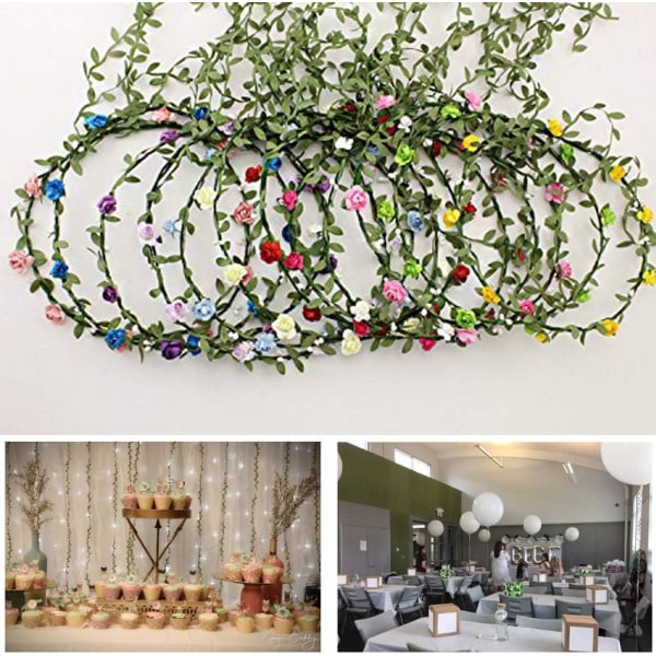 65 Feet Artificial Vines, Artificial Eucalyptus Leaf Garland Fa