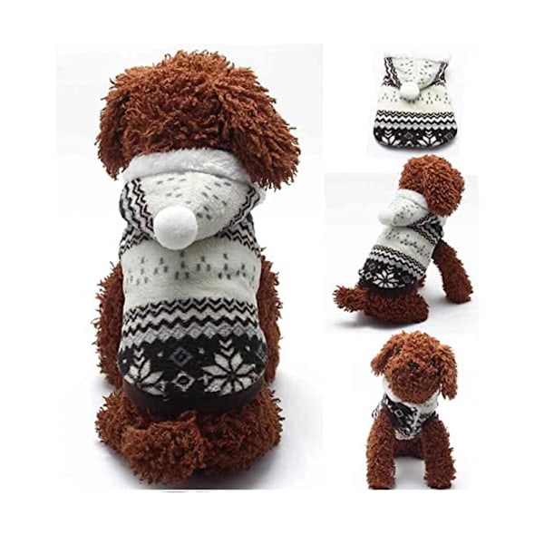 Jul Kläder Hoodie Tröja Rock Sammet Huva Hund Snöflinga
