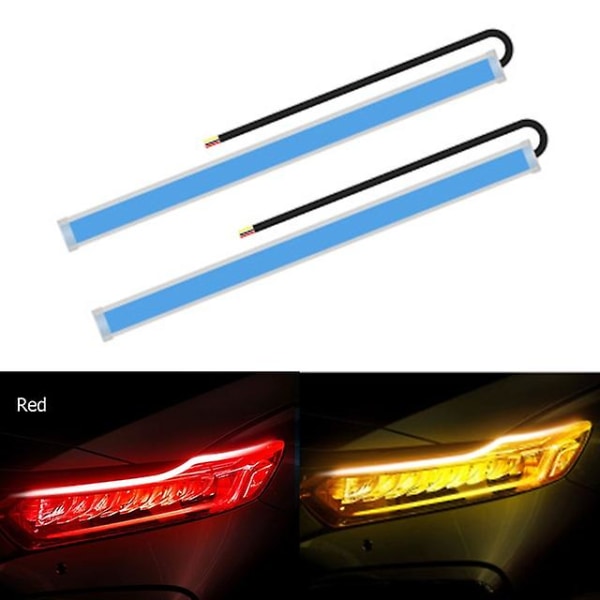 2PCS Start-Scan LED Car DRL Daytime Running Lights Auto Flow