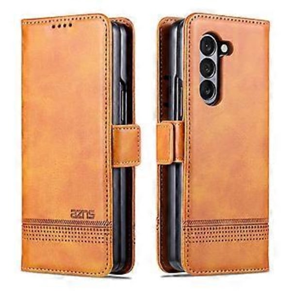 AZNS Plånboksfodral i PU-läder för Samsung Galaxy Z Fold5 5G, Flip Folio Stativ Telefonfodral (Stil D)