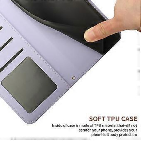 Til Samsung Galaxy F34 5G/M34 5G PU Læder Trykt Etui Tegnebog Stativ Telefon Cover med Håndledsrem (Stil E)