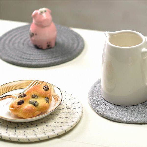 Kattilankahvanpidinsetti Kolmijalka 100% Puuvillasta Punottu Kuuma Kattilankahvanpidin