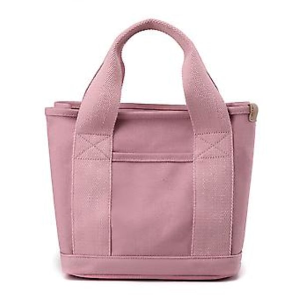 Sammenleggbar Tote Bag med Glidelås Stor Skulderveske Topphåndtak Håndveske For Reise, Arbeid, Skole (rosa)