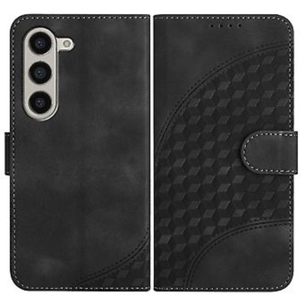 Elefant-preget PU-etui for Samsung Galaxy Z Fold5 5G (Svart)
