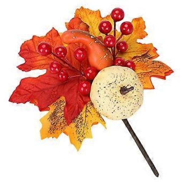 Kunstige Ahornblade Grene Vinstokke med Græskar DIY Halloween Dekoration Køkken Festival Bordpynt Dekoration (I)